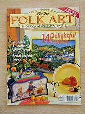 Folk Art & Decorative Painting Vol 7 #11~Houses~Intarsia~Wildflowers~Teddy~Fruit
