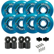 Rink Rat Roller Hockey Wheels Rinkster Striker Blue 8-Pack with Hybrid Ceramic