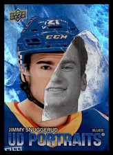 Jimmy Snuggerud Blues 2025-26 UD Portraits Upper Deck RC P-38