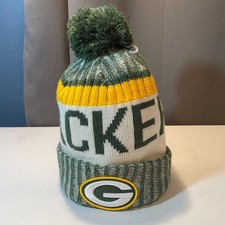 Green Bay Packers New Era Knit Beanie Hat Pom Cuffed NFL One Size Fits Most