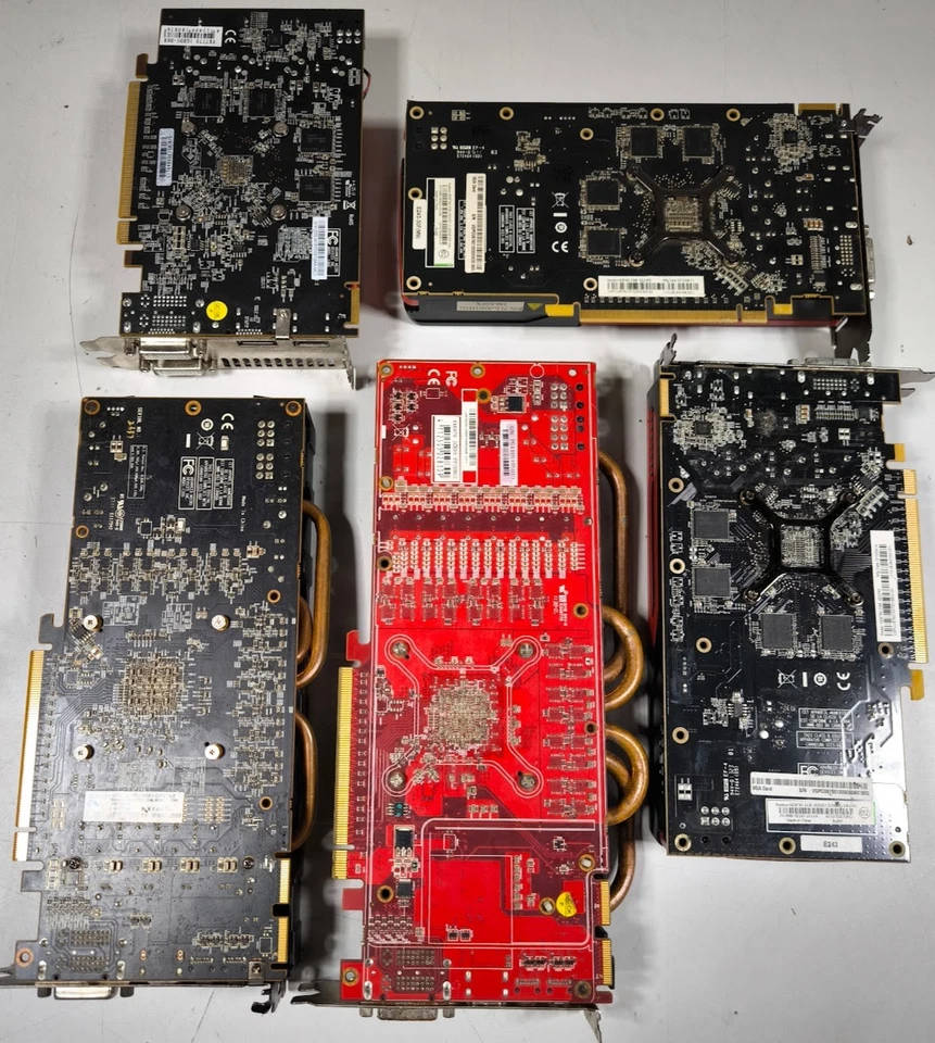 Lot of 5 Radeon GPUs - Non-Working, For Parts - Image 2 of 4