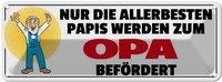Blechschild 10X27 Cm Zum Opa BeföRdert Oma Spruch Zitat Deko Geschenk Metall Sch