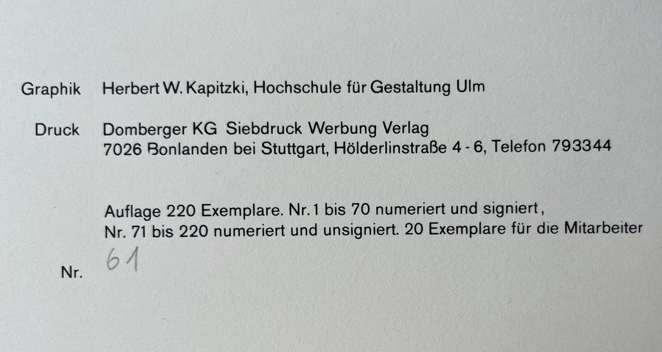 Günter Fruhtrunk Signierter Original Siebdruck v. 1966 - Konkrete Kunst - Op-Art - Bild 4 von 4