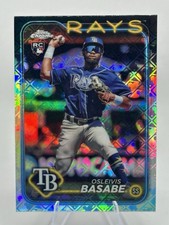 OSLEIVIS BASABE TOPPS CHROME MLB LOGOFRACTOR ROOKIE CARD RC RAYS #41 2024 24