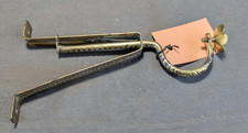 Antique Brass Curtain Pole or Plant Hanger Victorian Era Adjustable Depth