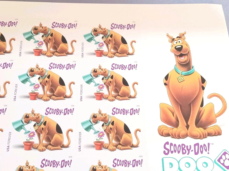 Forever Scooby-Doo Postage Stamps Sheet Of 12 New Mint Unhinged 2018-US - Image 4 of 4