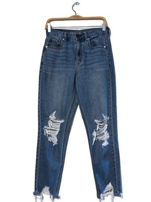 American Eagle Distressed Mom Jeans Women s size 4 27