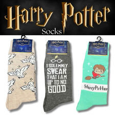 NWT Harry Potter Socks - Hedwig, I Solemnly Swear, Cartoon Harry