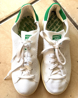 Size 7 - Adidas Stan Smith Boost Primeknit White Green