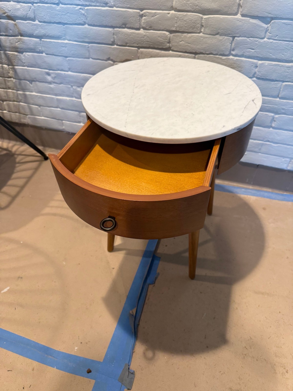 West Elm Penelope nightstand 18" White Marble top