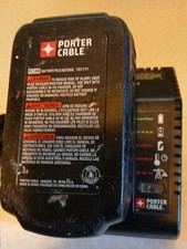 Porter Cable PCXMVC 10.8V - 18V Li-Ion Ni-Cd Battery Charger With Battery.Tested