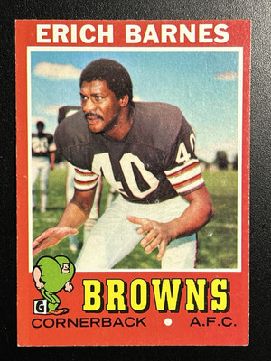 1971 Topps: Erich Barnes -Card #168 **Cleveland Browns**