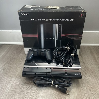Sony PlayStation 3 PS3 80GB Console CECHK01 Black w/ Cables Tested Working READ