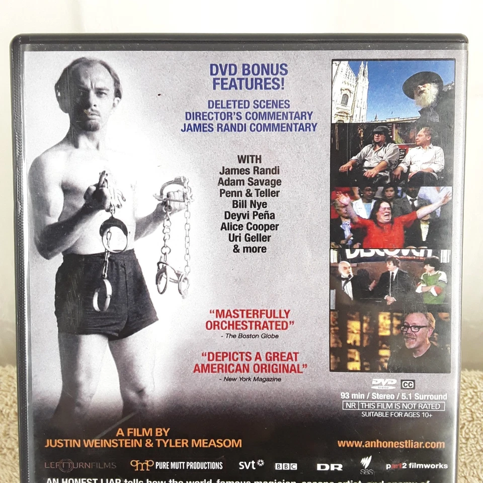 An Honest Liar, DVD 2014, EX Library, Life & Biography James The Amazing Randi Foto 4 de 4