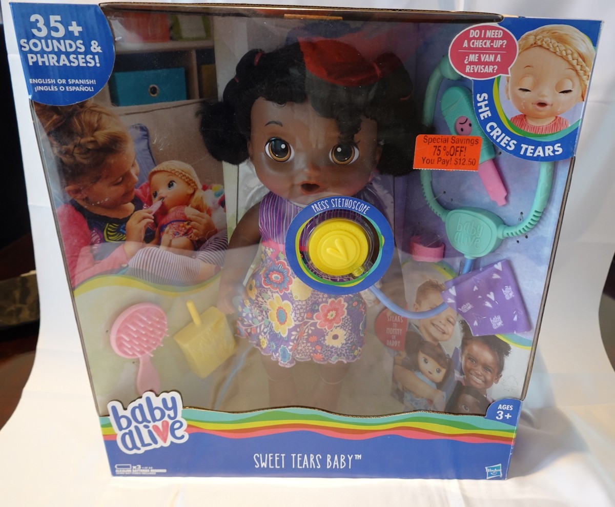 Baby Alive Sweet Tears Baby Hasbro African American Doll NIB | eBay
