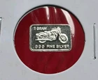 Motorcycle Hog - 1 Gram .999 Fine Pure Solid SILVER Bullion Mini Bar Coin Ingot