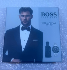 Hugo Boss Boss Men's Watch & Perfume Gift Set Black Body Spray Set