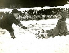 John Marazzi pulled little sister Gloria down Greenville St Somerville Old Photo