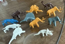 Timmee Dinosaurs Vintage 1970s Plastic Prehistoric Playset Lot of 11