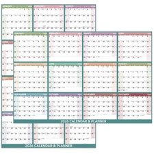 2026 Wall Calendar - 12 Month Dry Erase Calendar 48" x 32" Paper Folded 2-Sid...