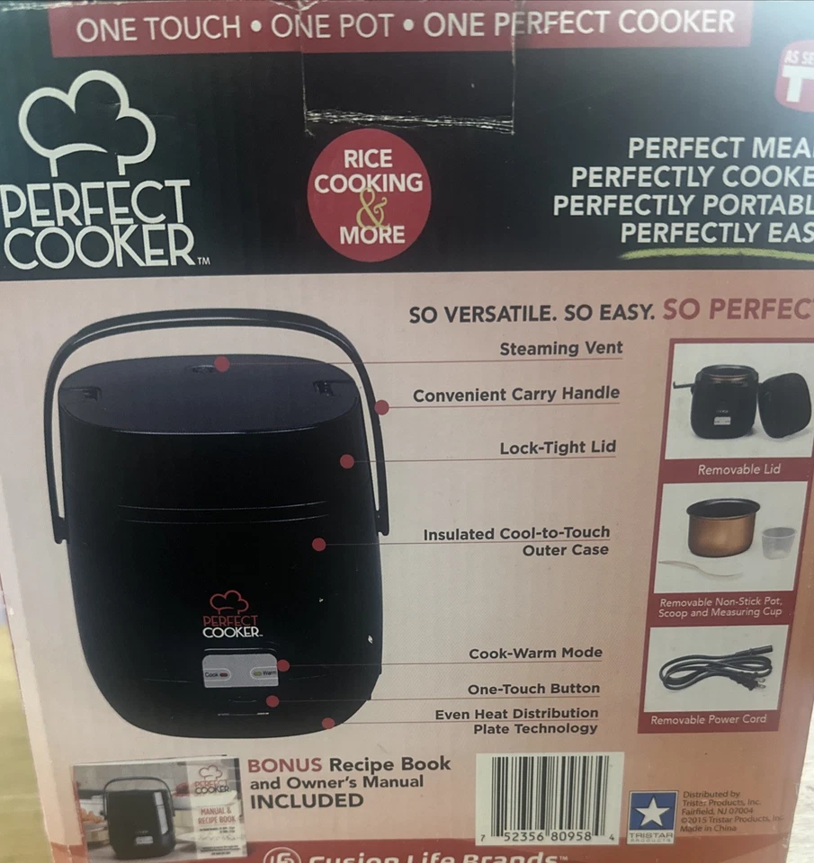 PERFECT COOKER Fusion Life Brands 3 Cup Touch Rice & More - Brand New - Image 3 of 3