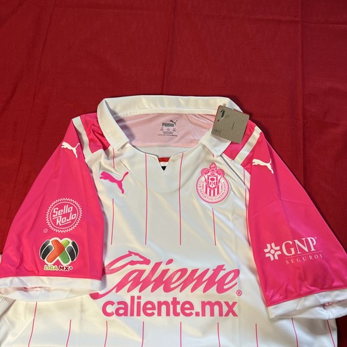Chivas de Guadalajara Puma Mexico Authentic Player Version Pink Jersey Size XXL - Picture 9 of 16