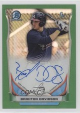 2014 Bowman Draft Chrome Pick Green Refractor 8/99 Braxton Davidson Auto 9gj