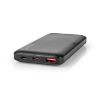 Nedis Powerbank 10000 Mah Schwarz Schnellladung Led-Anzeige USB-C Micro Usb 18 W