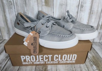 NEW Project Cloud Seaside Boat Shoes Womens 11 Seasalt Gray Lace Memory Foam