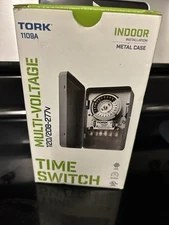 Tork 1109A Multi-Voltage Time Switch 120/208-277V Indoor Metal Case 24-Hour LED