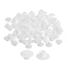 400Pcs 6mm 1/4" Dia Plastic Screw Hole Plugs Cover for Furniture, White