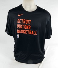 2023-24 Detroit Pistons Isaiah Livers #12 Game Used Black Training Shirt 2XL 6