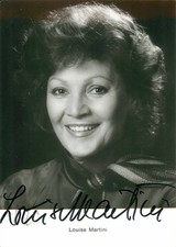 Autograph Louise Martini - actress cinema TV - autograph card hand signed