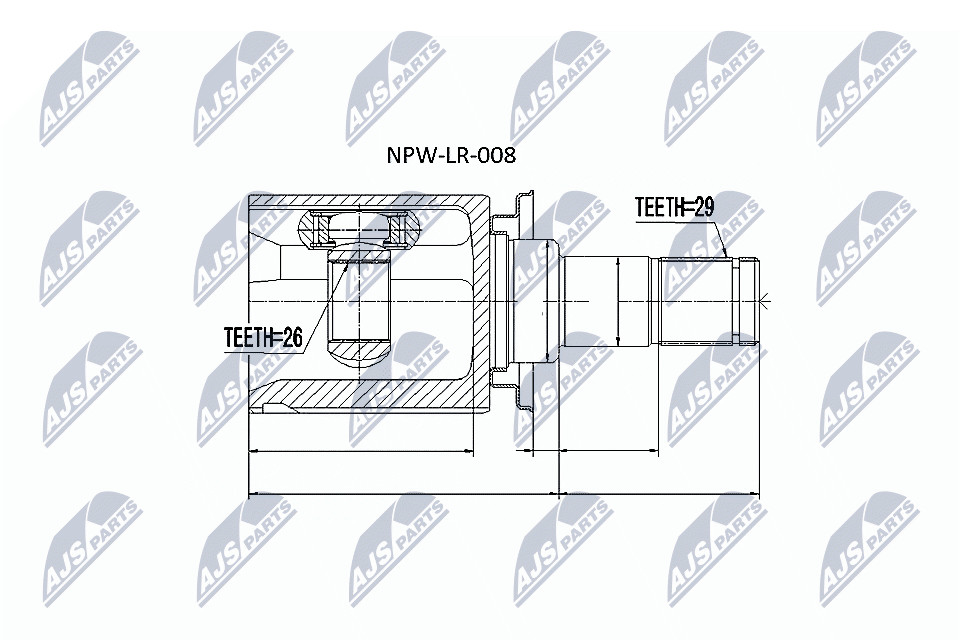 N.T.Y. NPW-LR-008.NTY Joint Kit, drive shaft for LAND ROVER