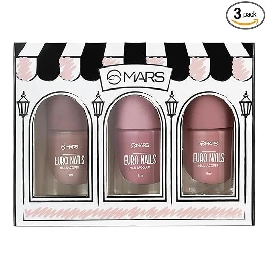 MARS EURO Nail Lacquer | Glossy Gel Finish | Rich Pigmentation | Chip Free | Qui