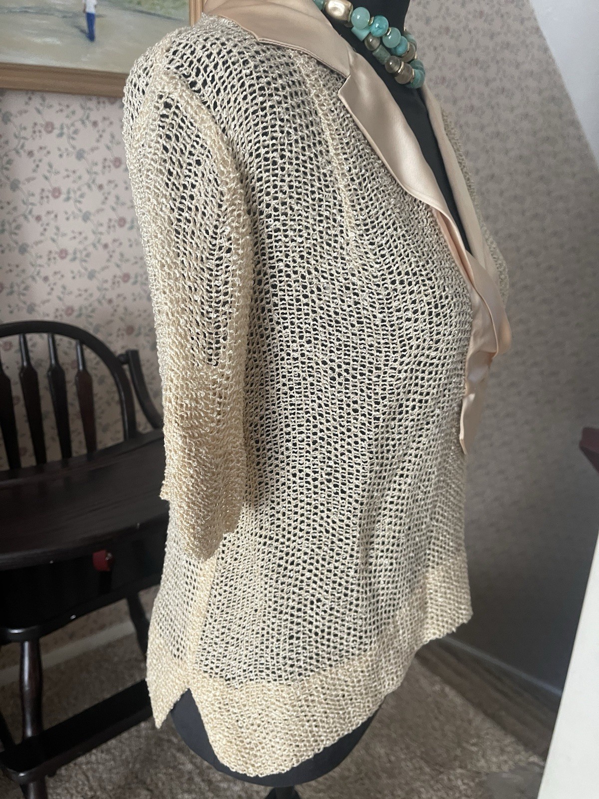 Vintage BH Wragge satin neck collared sheer mash … - image 3