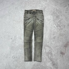 Galliano Y2K Grey Moto Pants Wmns Raccagni Zip Italy