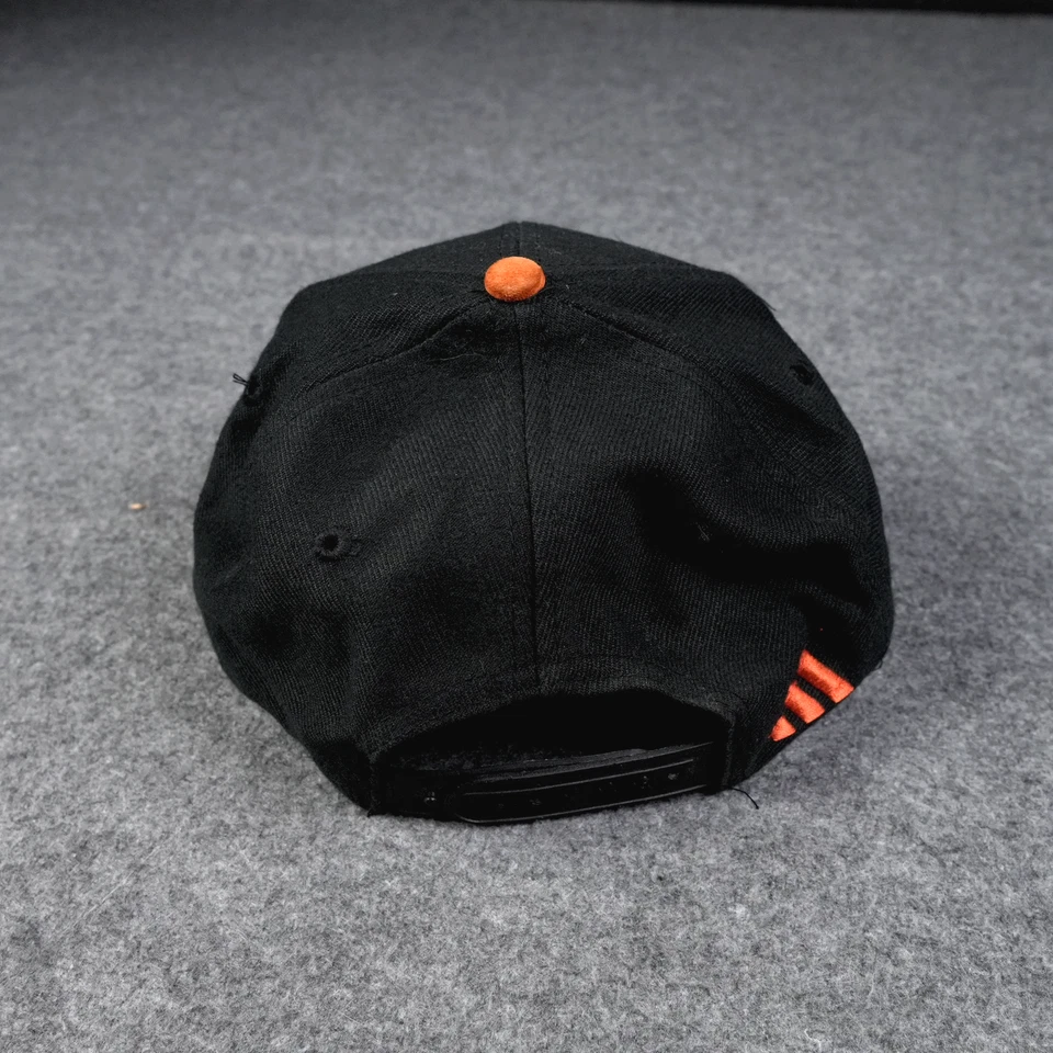 Vintage Adidas Hat Cap Snap Back Black Basketball 90s Streetball Logo Script 🔥 - Image 4 of 4