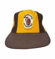 Vintage Budweiser Clydesdale SnapBack Trucker Hat Cap USA Made Nice & Clean!