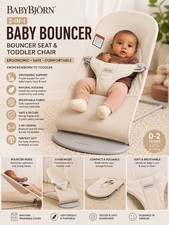 NWB BabyBj rn Baby Bouncer Seat  Toddler Chair 2-in-1 Ergonomic Portable