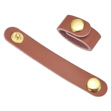 2 Pcs Leather Handbag Strap Shortener Top Handle Keeper for Handbag, Coffee