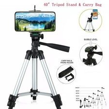 40" Portable Travel Tripod Video Tripod Stand for iPhone and Camera Carry Bag