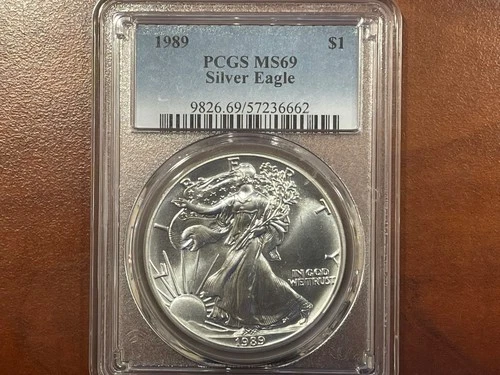 1989 PCGS MS69 Silver Eagle