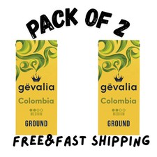  2 PACK Gevalia Medium Roast Columbia Arabica Ground Coffee, 12 oz. BAG.