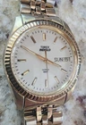 Vintage Timex President Watch Mens  Day Date Fluted New Battery All Original