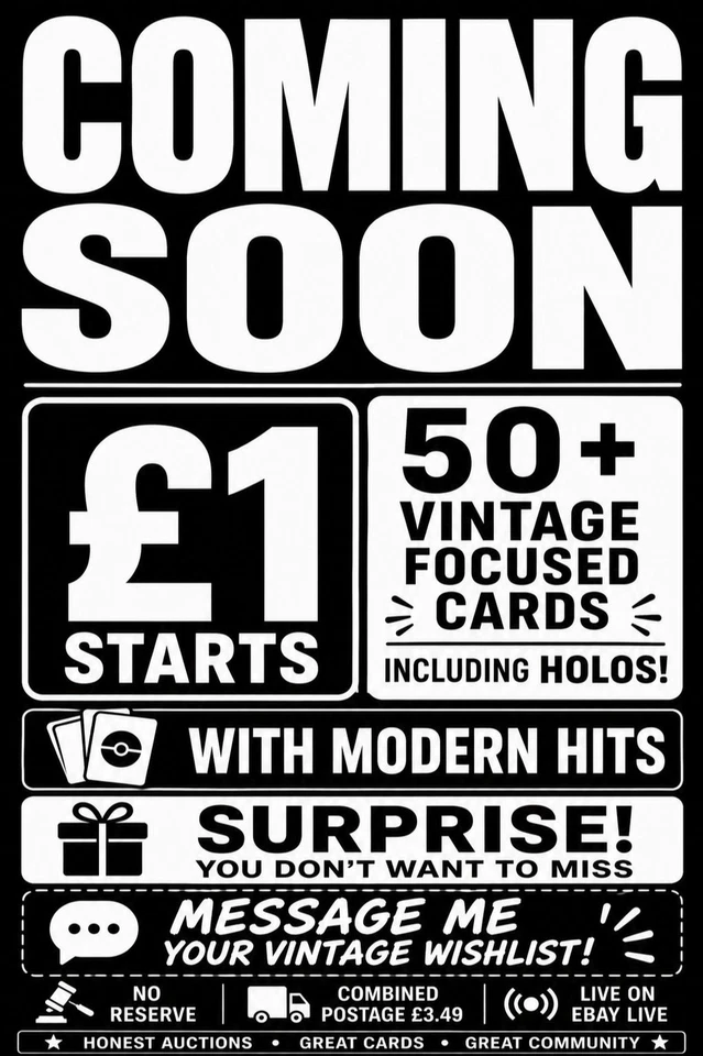 £1 Starts (No Reserve) *** 50+ Vintage & Modern Pokémon Card Lots ***