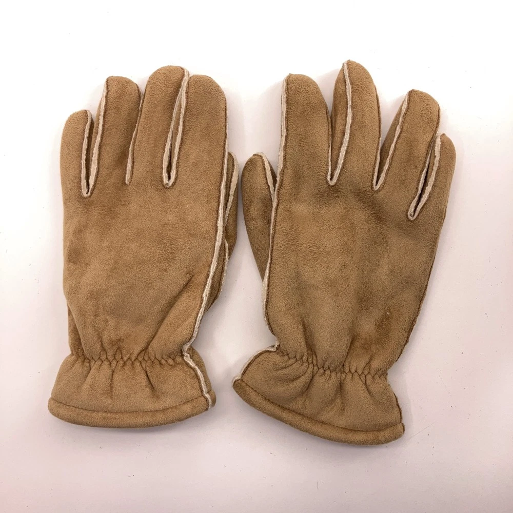 Fownes Beige with white edge winter gloves S-M