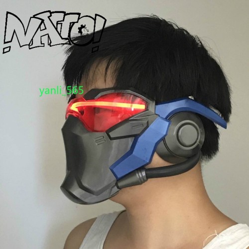 Overwatch OW Cosplay Props Halloween Soldier 76 Mask Shine Abs Resin Restore 1PC - Picture 2 of 10