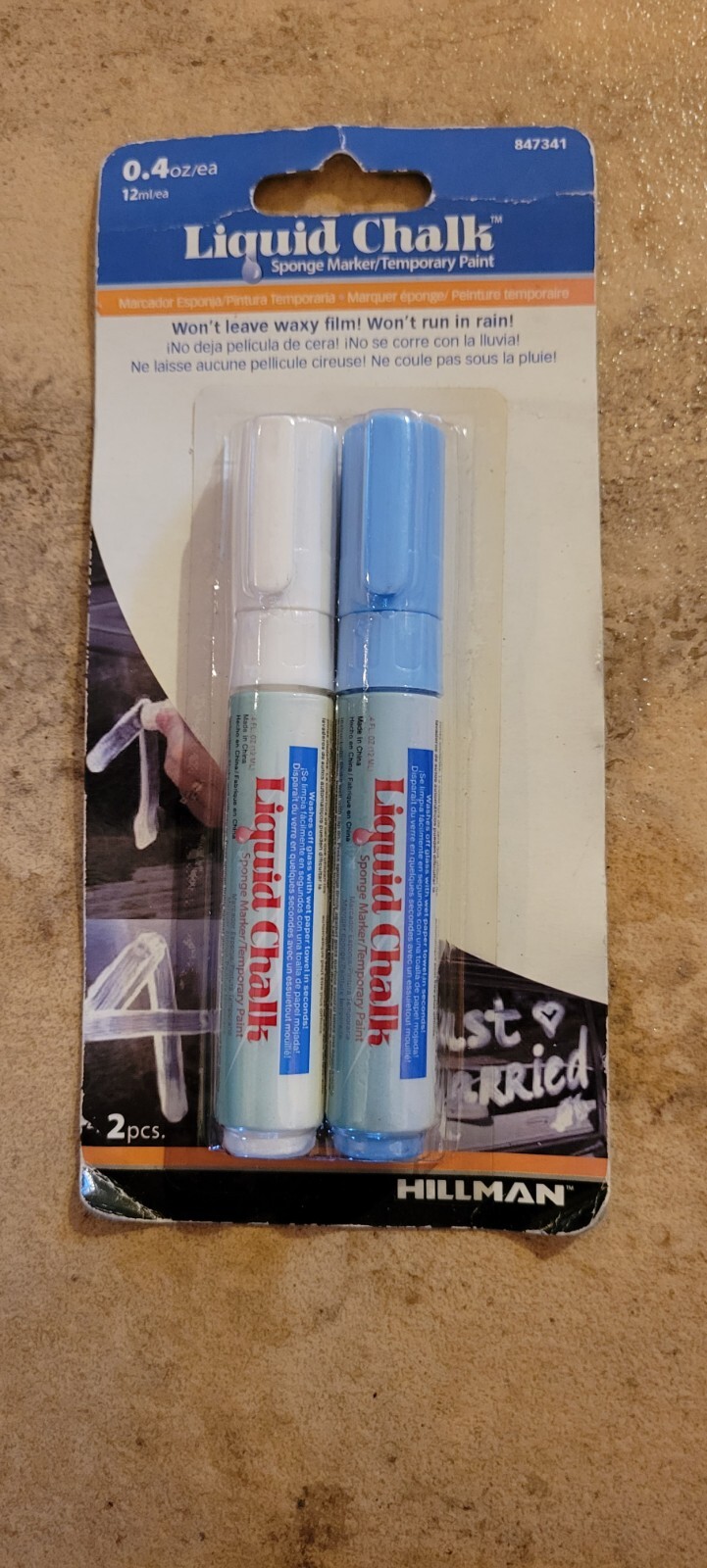 Genuine Hillman 847341 Liquid Chalk Sponge Marker Temporary Paint eBay