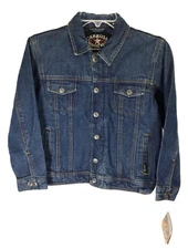Carroll Original Wear Jean Jacket Youth L-14/16 Blue Denim Trucker Sample Coat